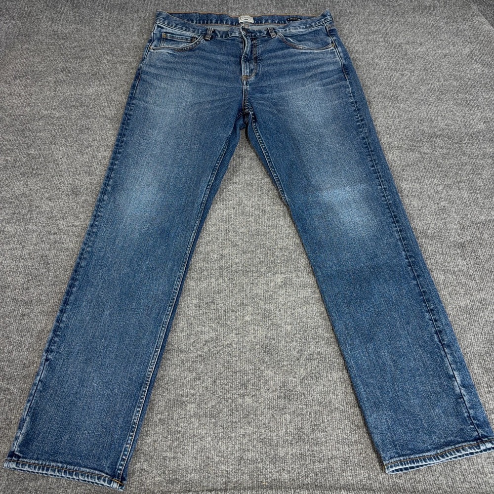 Faherty Jeans Men 36x32 Slim Straight Organic Cotton Feel Good Special Weave
